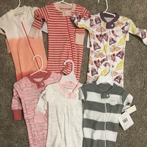 Burt’s Bees Footed Pajama Bundle NWT 3-6
